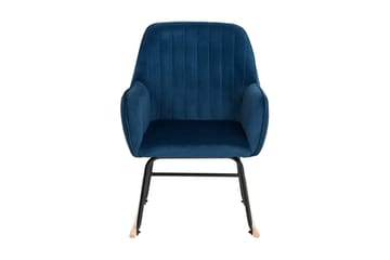 Anrew Gyngestol Fløyel - Blå - Møbler - Stoler - Snurrestoler & Gyngestoler