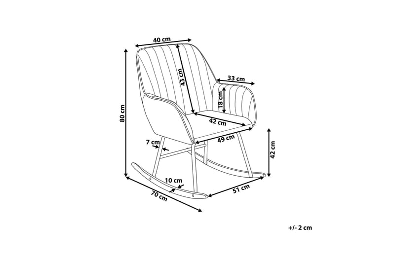 Anrew Gyngestol Fløyel - Blå - Møbler - Stoler - Snurrestoler & Gyngestoler