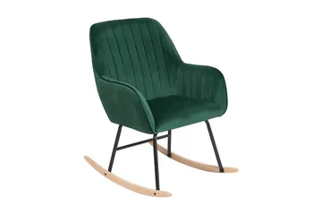 Anrew Gyngestol Fløyel - Grønn - Møbler - Stoler - Snurrestoler & Gyngestoler