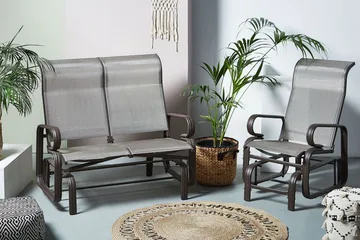 Chapau Gyngestol - Brun - Hagemøbler & utemiljø - Stoler & Lenestoler - Gyngestol utendørs