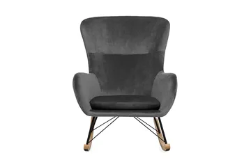 Freeburger Gyngestol Fløyel - Grå - Møbler - Stoler - Snurrestoler & Gyngestoler