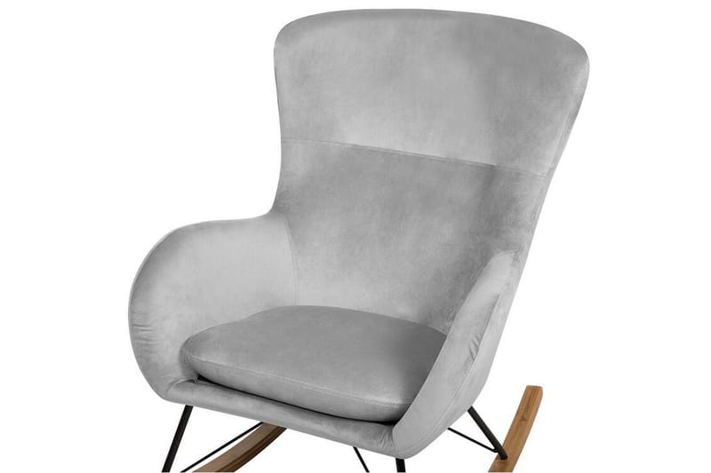 Freeburger Gyngestol Fløyel - Grå - Møbler - Stoler - Snurrestoler & Gyngestoler