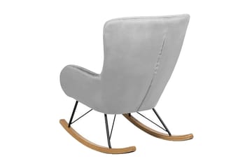 Freeburger Gyngestol Fløyel - Grå - Møbler - Stoler - Snurrestoler & Gyngestoler