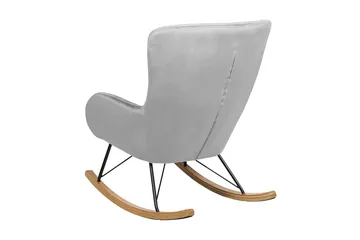 Freeburger Gyngestol Fløyel - Grå - Møbler - Stoler - Snurrestoler & Gyngestoler