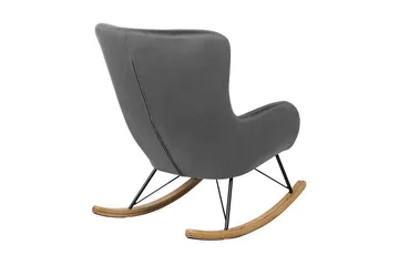 Freeburger Gyngestol Fløyel - Grå - Møbler - Stoler - Snurrestoler & Gyngestoler