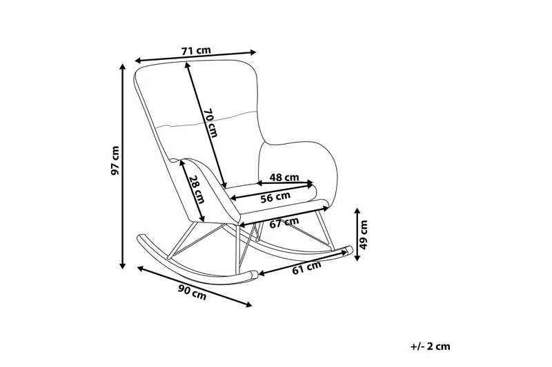 Freeburger Gyngestol Fløyel - Grønn - Møbler - Stoler - Snurrestoler & Gyngestoler