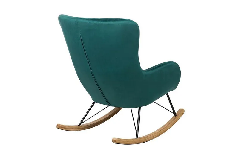 Freeburger Gyngestol Fløyel - Grønn - Møbler - Stoler - Snurrestoler & Gyngestoler