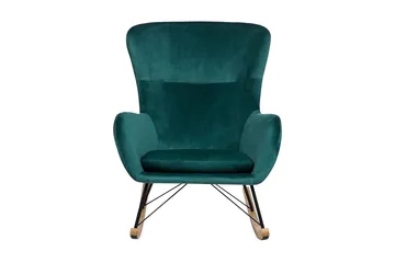 Freeburger Gyngestol Fløyel - Grønn - Møbler - Stoler - Snurrestoler & Gyngestoler