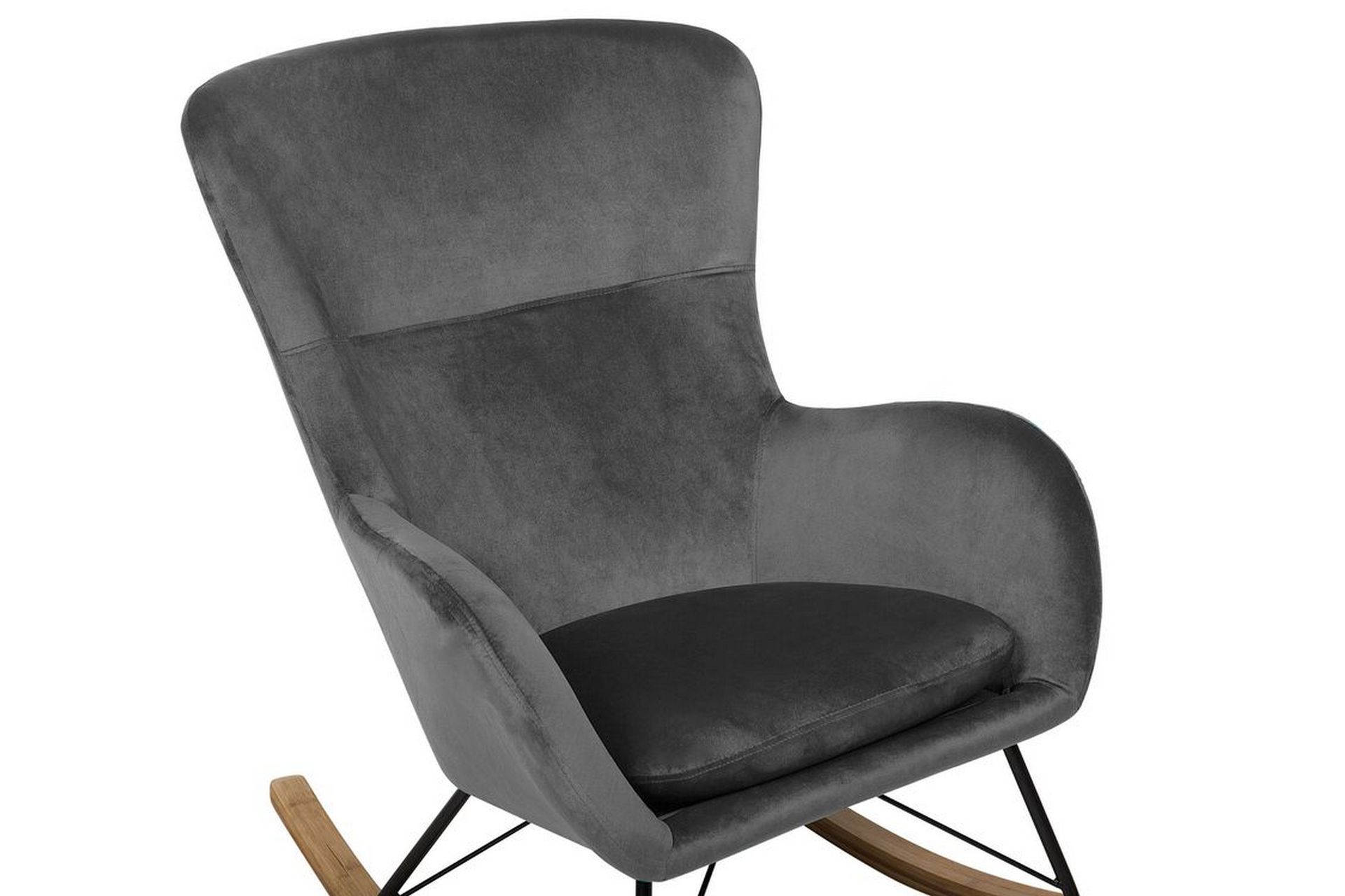 Gyngestol Thakker Fløyel - Grå - Møbler - Stoler - Snurrestoler & Gyngestoler