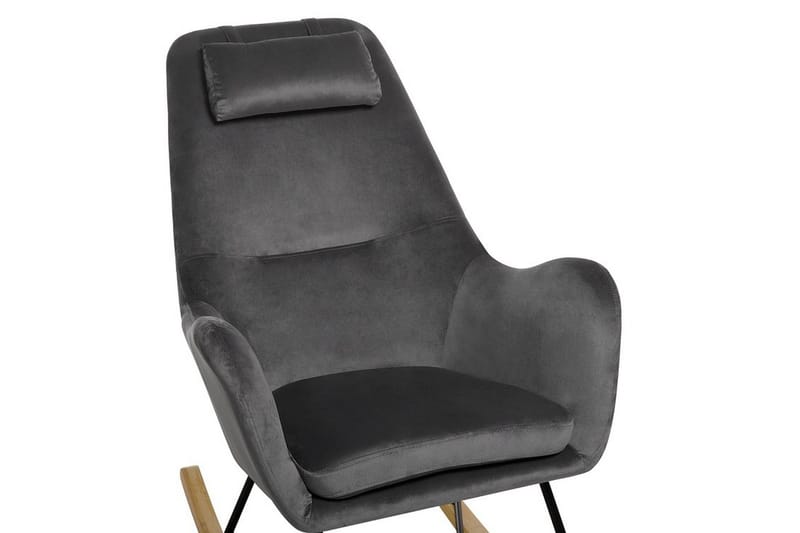 Harnos Gyngestol Fløyel - Grå - Møbler - Stoler - Snurrestoler & Gyngestoler