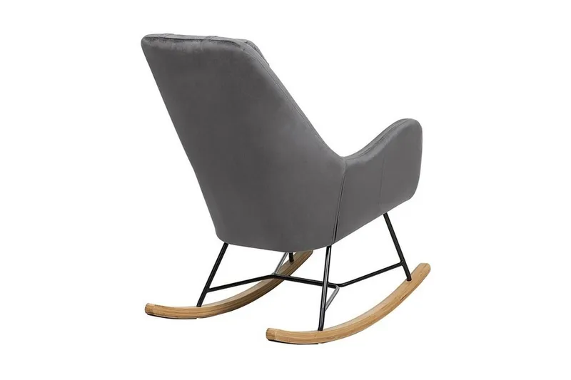 Harnos Gyngestol Fløyel - Grå - Møbler - Stoler - Snurrestoler & Gyngestoler