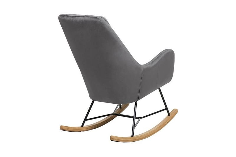 Harnos Gyngestol Fløyel - Grå - Møbler - Stoler - Snurrestoler & Gyngestoler