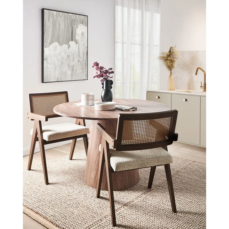 Spisestol Ava 2-pakning - Mørk brun, Beige - Møbler - Stoler - Spisestuestoler & kjøkkenstoler