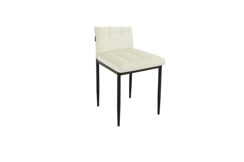 Spisestol Becca Sett med 2 Fløyel/metall, Krem - Fløyel/metall, Krem - Møbler - Stoler - Spisestuestoler & kjøkkenstoler
