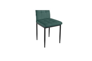 Spisestol Becca Sett med 2 Fløyel/metall, Mørk grønn - Fløyel/metall, Mørk grønn - Møbler - Stoler - Spisestuestoler & kjøkkenstoler