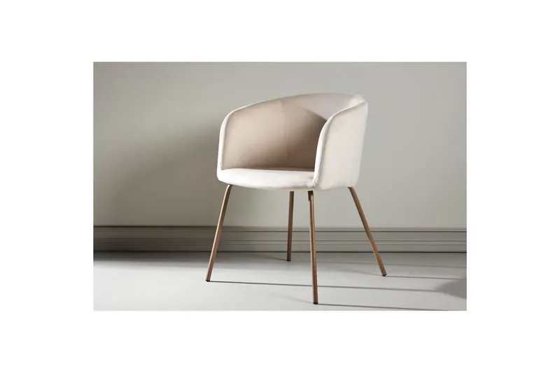Spisestol Berit - Krem - Møbler - Stoler - Spisestuestoler & kjøkkenstoler