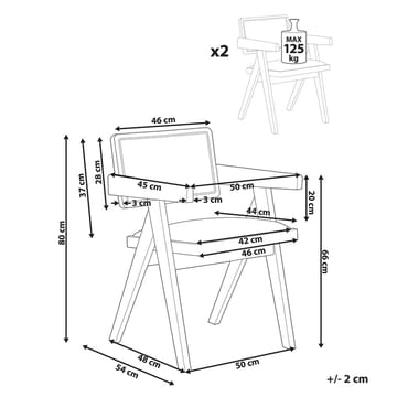 Spisestol Carmody 2-pakning - Møbler - Stoler - Spisestuestoler & kjøkkenstoler