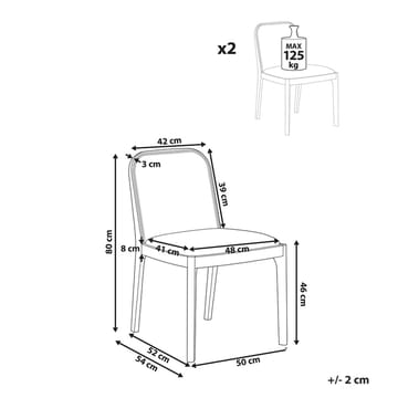 Spisestol Edina 2-pakning - Møbler - Bord - Spisegruppe