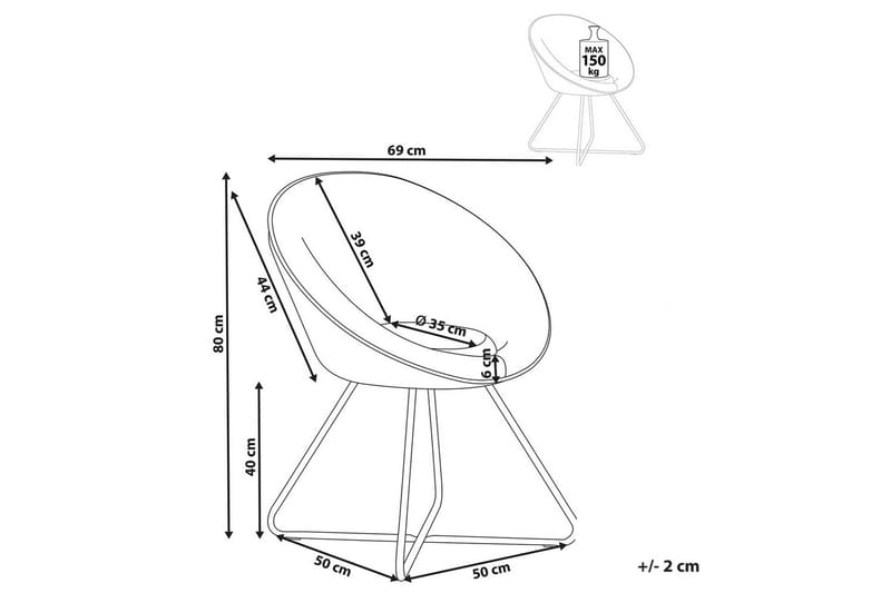 Spisestol Floby ll - Blå, Svart - Møbler - Stoler - Lenestoler
