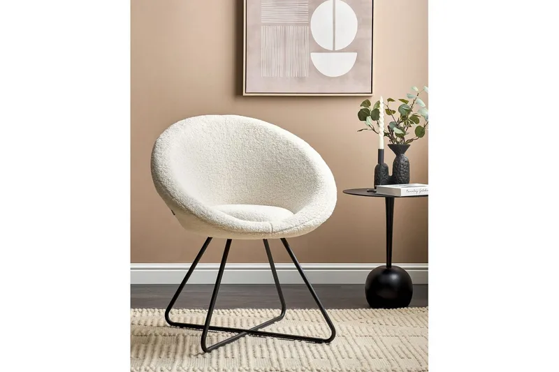 Spisestol Floby ll - Hvit, Svart - Møbler - Stoler - Lenestoler