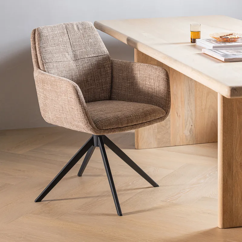 Spisestol Grant med snurrefunksjon - Sand melange - Møbler - Stoler - Karmstol