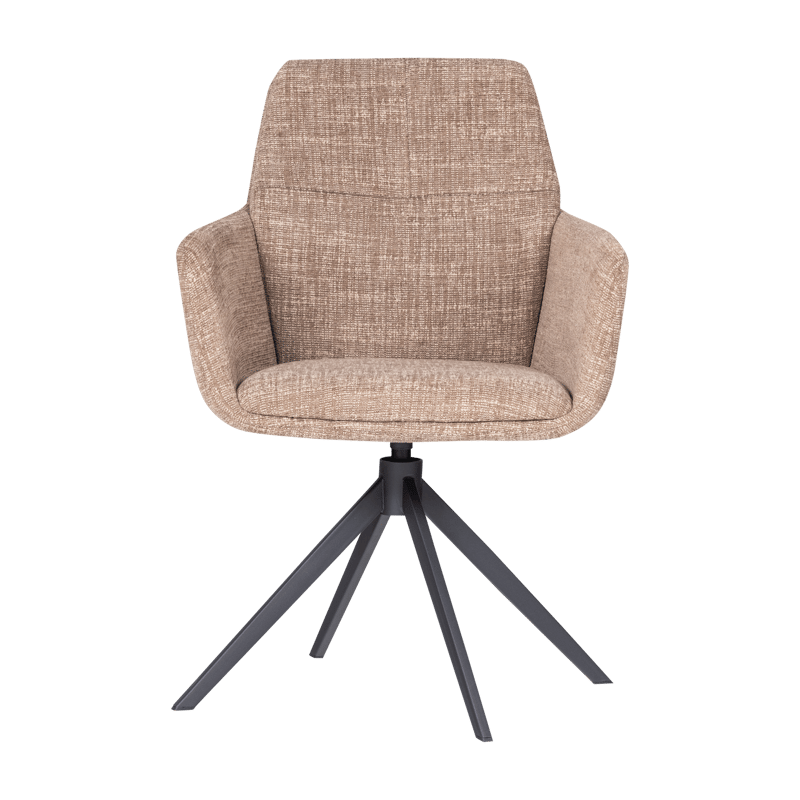 Spisestol Grant med snurrefunksjon - Sand melange - Møbler - Stoler - Karmstol