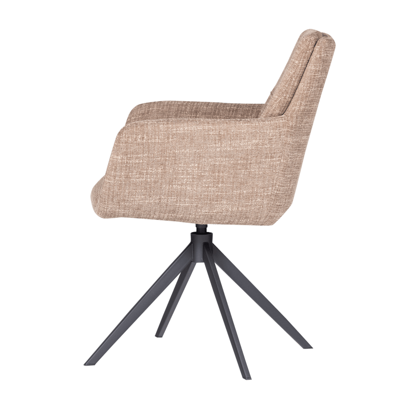 Spisestol Grant med snurrefunksjon - Sand melange - Møbler - Stoler - Karmstol