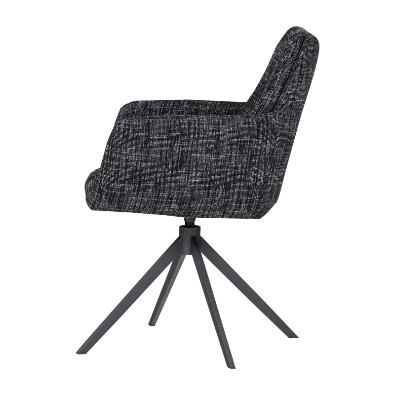 Spisestol Grant med snurrefunksjon - Svart - Møbler - Stoler - Karmstol