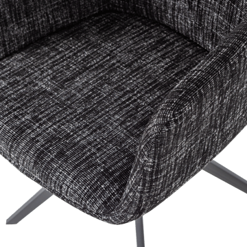 Spisestol Grant med snurrefunksjon - Svart - Møbler - Stoler - Karmstol