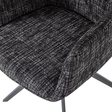 Spisestol Grant med snurrefunksjon - Svart - Møbler - Stoler - Karmstol