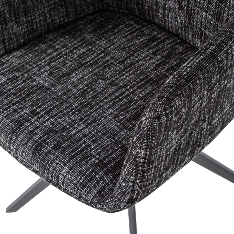 Spisestol Grant med snurrefunksjon - Svart - Møbler - Stoler - Karmstol