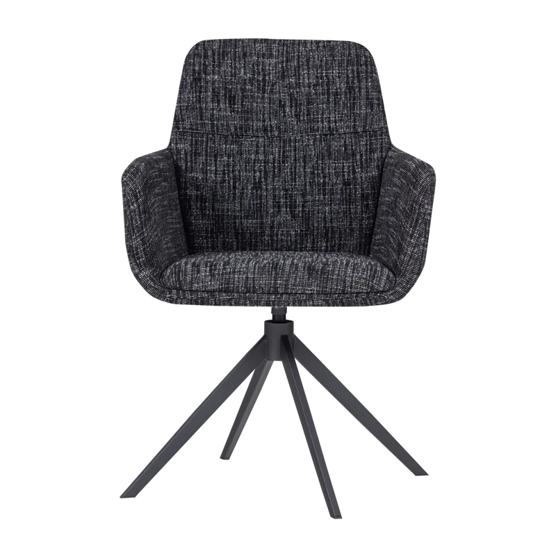 Spisestol Grant med snurrefunksjon - Svart - Møbler - Stoler - Karmstol