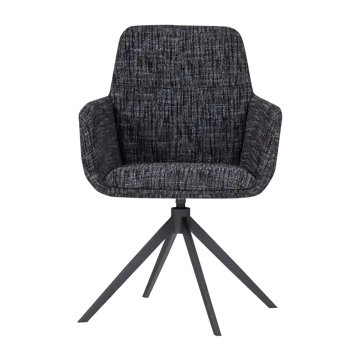 Spisestol Grant med snurrefunksjon - Svart - Møbler - Stoler - Karmstol