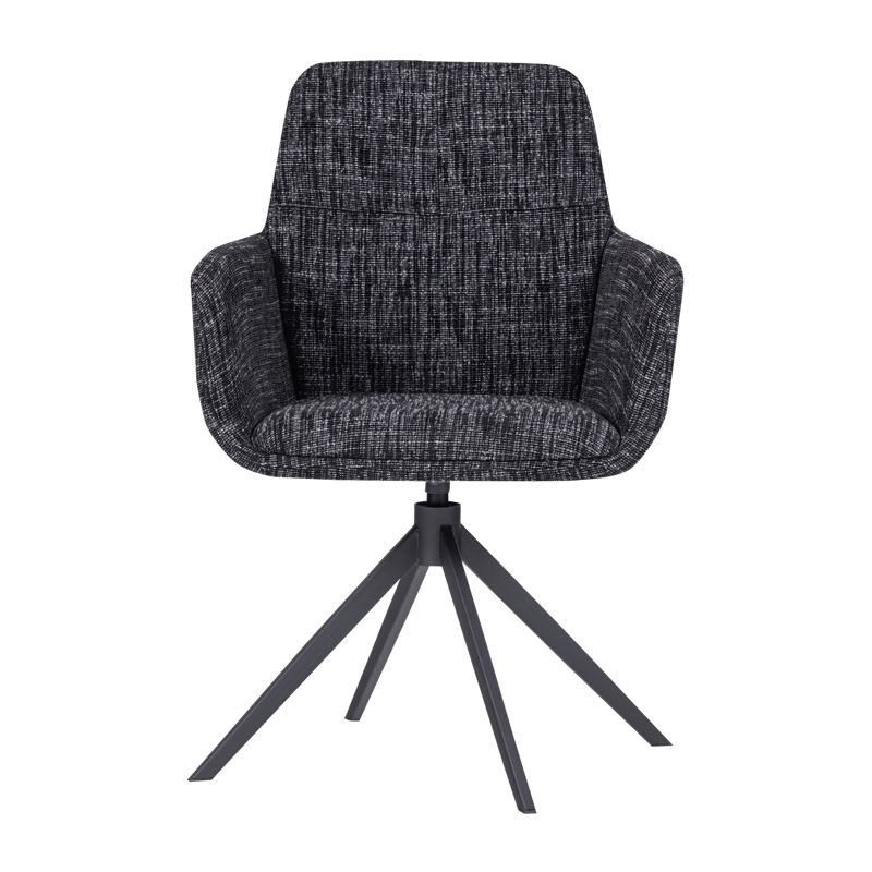 Spisestol Grant med snurrefunksjon - Svart - Møbler - Stoler - Karmstol