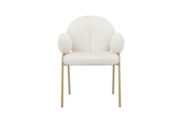 Spisestol Iwama Sett med 2 Kremfløyel - Kremfløyel - Møbler - Stoler - Spisestuestoler & kjøkkenstoler