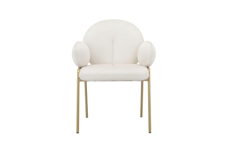 Spisestol Iwama Sett med 2 Kremfløyel - Kremfløyel - Møbler - Stoler - Spisestuestoler & kjøkkenstoler