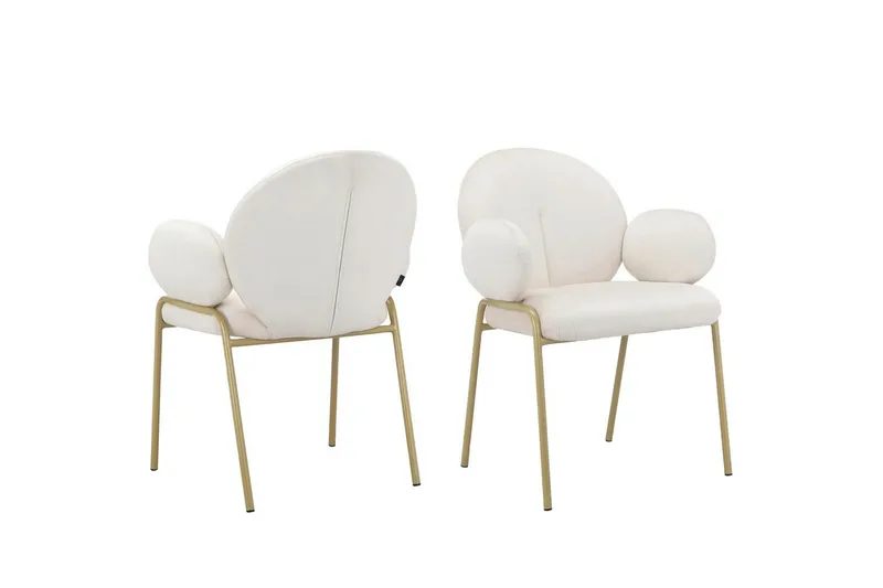 Spisestol Iwama Sett med 2 Kremfløyel, Kremfløyel