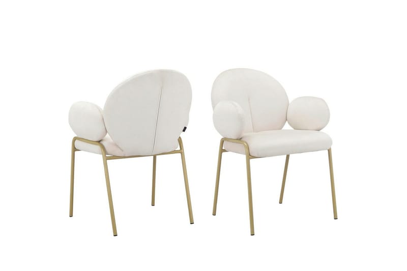 Spisestol Iwama Sett med 2 Kremfløyel, Kremfløyel