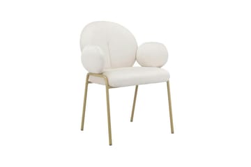 Spisestol Iwama Sett med 2 Kremfløyel - Kremfløyel - Møbler - Stoler - Spisestuestoler & kjøkkenstoler