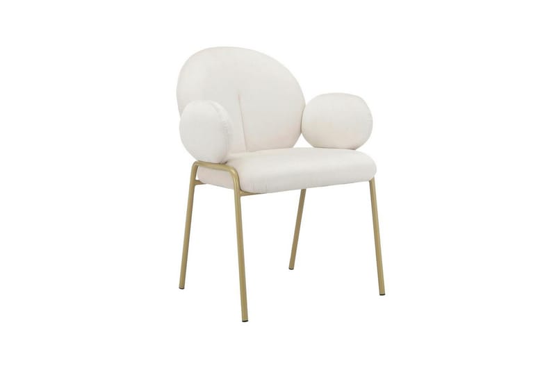 Spisestol Iwama Sett med 2 Kremfløyel - Kremfløyel - Møbler - Stoler - Spisestuestoler & kjøkkenstoler