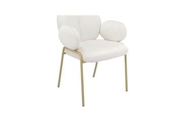 Spisestol Iwama Sett med 2 Kremfløyel - Kremfløyel - Møbler - Stoler - Spisestuestoler & kjøkkenstoler