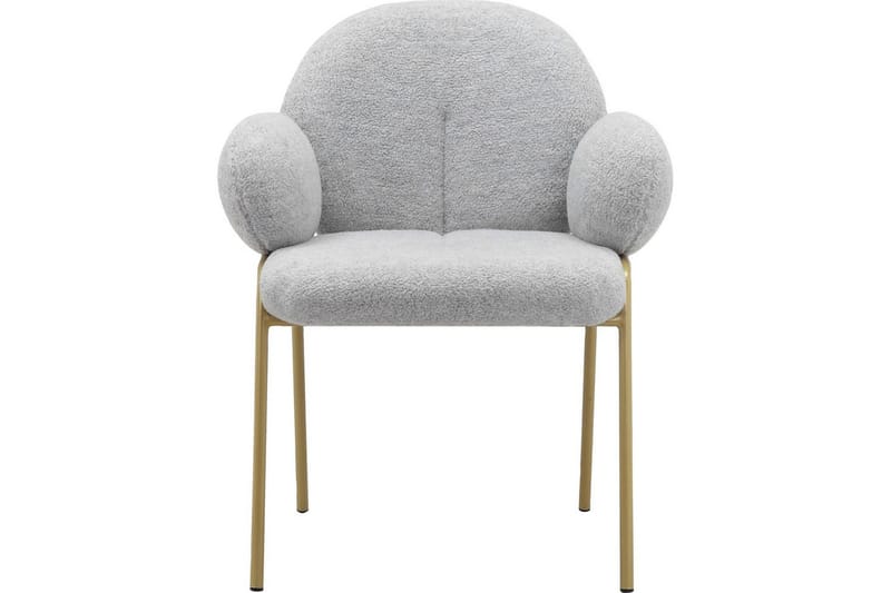 Spisestol Iwama Sett med 2 Lys grå teddy - Lys grå teddy - Møbler - Stoler - Spisestuestoler & kjøkkenstoler