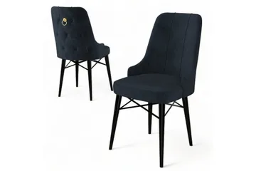 Spisestol Jandela Antrasitt / Svart - Antrasitt / Svart - Møbler - Stoler - Spisestuestoler & kjøkkenstoler