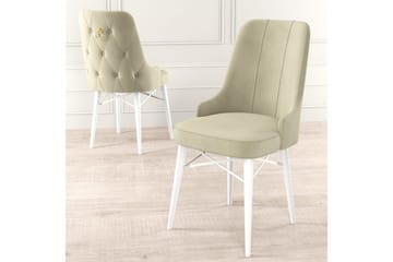 Spisestol Jandela Krem / Hvit - Krem / Hvit - Møbler - Stoler - Spisestuestoler & kjøkkenstoler