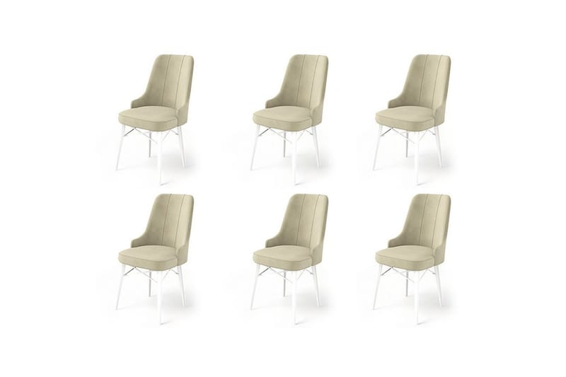 Spisestol Jandela Krem / Hvit, Krem / Hvit