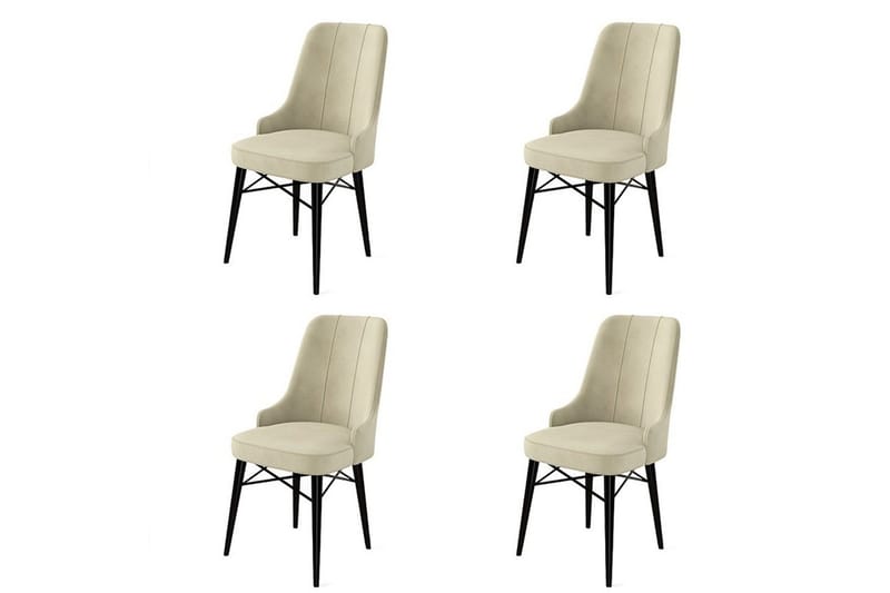 Spisestol Jandela Krem / Svart, Krem / Svart