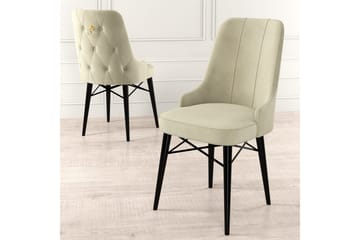 Spisestol Jandela Krem / Svart - Krem / Svart - Møbler - Stoler - Spisestuestoler & kjøkkenstoler