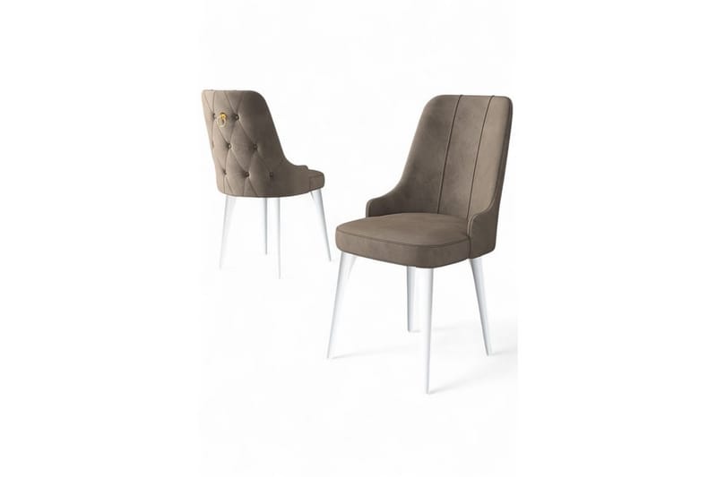 Spisestol Jebi Cappuccino / Hvit - Cappuccino / Hvit - Møbler - Stoler - Spisestuestoler & kjøkkenstoler