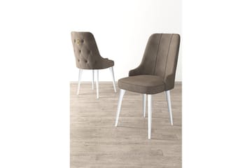 Spisestol Jebi Cappuccino / Hvit - Cappuccino / Hvit - Møbler - Stoler - Spisestuestoler & kjøkkenstoler
