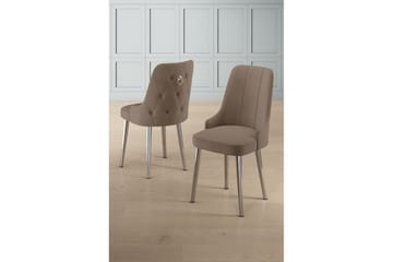 Spisestol Jebi Cappuccino / Krom - Cappuccino / Krom - Møbler - Stoler - Spisestuestoler & kjøkkenstoler